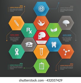 Medical info graphic design,vector