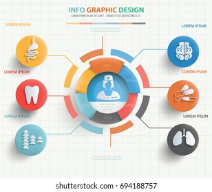 Medical info graphic design,vector