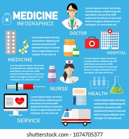 Medical info graphic elements vector design template.set information info graphics. 