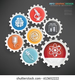 Medical info graphics concept,clean vector