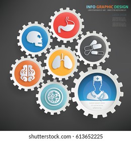 Medical info graphics concept,clean vector