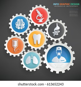 Medical info graphics concept,clean vector