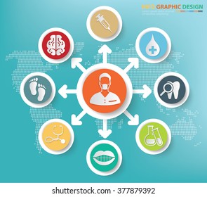 Medical info graphics design,clean vector