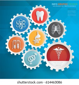 Medical info graphics design,clean vector