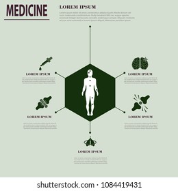 Medical infografics: Health problems. Health business ideas. Company medecine creative