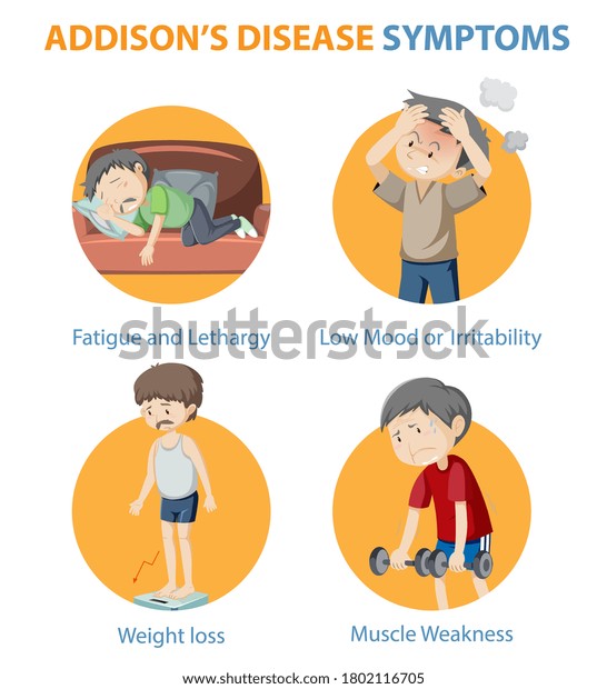 Medical Infographic Addisons Disease Symptoms Illustration Stock Vector ...