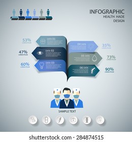 Medical Infographic Design set.  graphic or website layout vector.