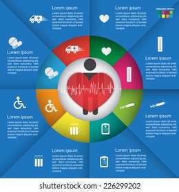 Medical Infographic Elements, Icon And  Dialog Box Design. Workflow/Element Layout Design. Vector Illustration Template Design.