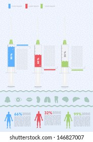 Medical Infographic Elements, with textbox and icon set.