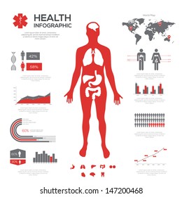 Medical Infografik Set.Vektorgrafik.