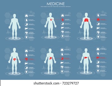 Medical Infographic set. Vector illustration.