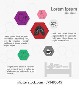 Medical Infographic template. Healthcare Related Colorful Icons. Can be used for brochure, flyer, website etc.
