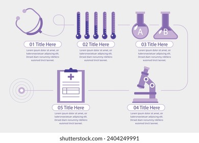 Plantilla de infografía médica para presentación.