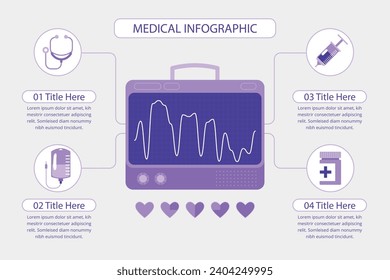 Medical infographic template for presentation.