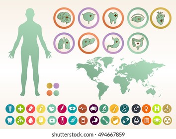 Medical Infographic vector set