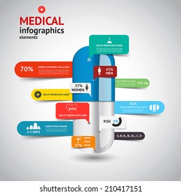 Medical Infographics elements.Design concept. Vector