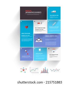 Medical Infographics elements.Slide design concept. Vector