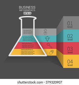 Medical infographics flask chart