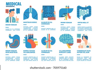 Medical Infographics, Medical Flat design Illustration 