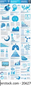 Medical Infographics. Presentation Set,Big Three Column On White Background,clean Vector