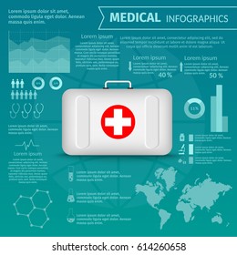 Medical infographics. Vertor tools of set