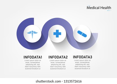 Medical information display Process chart Abstract element of the diagram diagram with step, option, section or process Vector business template for presentation Creative concept for infographic