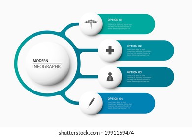 Medical information display Process chart Abstract element of the diagram diagram with step, option, section or process Vector business template for presentation Creative concept for infographic
