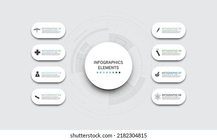 Medical information display Process chart Abstract element of the diagram diagram with step, option, section or process Vector business template for presentation Creative concept for infographic	
