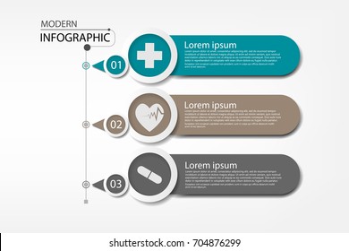 Medical information display Process chart Abstract element of the diagram diagram with step, option, section or process Vector business template for presentation Creative concept for infographic