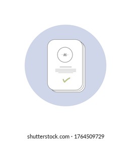 Medical information health icon flat design