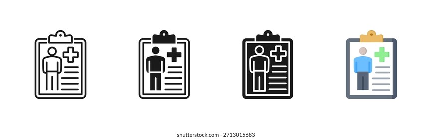 Ícone de Informações Médicas, Conjunto de Ícones com Vários Estilos