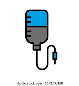 Medical infuse icon vector logo design template