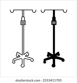 medical infusion pole vector illustrations image
