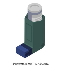 Medical inhaler icon. Isometric of medical inhaler vector icon for web design isolated on white background