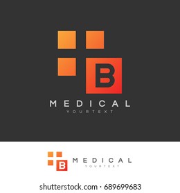 medical initial Letter B Logo design
