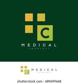 medical initial Letter C Logo design
