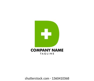 Medical initial Letter D Logo design
