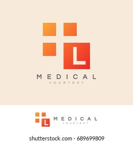 medical initial Letter L Logo design
