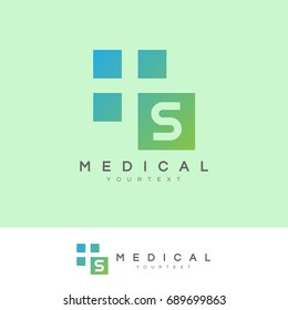 medical initial Letter S Logo design
