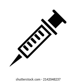 Symbol für medizinische Injektion. Medizinisches Vektorsymbol. Flaches Design Medizin und Gesundheitsversorgung.