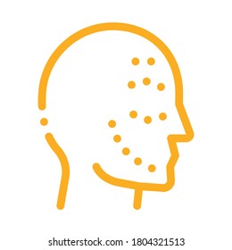 Medical Injection Points Icon Vector. Outline Medical Injection Points Sign. Isolated Contour Symbol Illustration