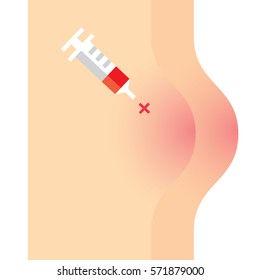 Medical injection. Vector illustration