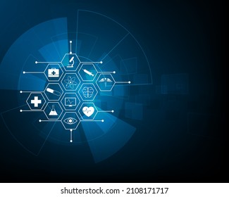 Medical Innovation Healthcare Icon Background Design