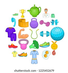 Medical inspection icons set. Cartoon set of 25 medical inspection vector icons for web isolated on white background
