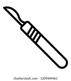Medical instrument a sharp tool scalpel