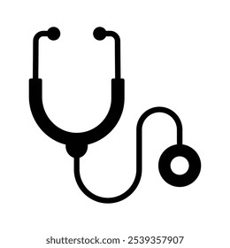 Medical instrument stethoscope vector icon, editable vector