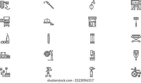 Medical instruments icons High-Quality Vector Icons Collection with Editable Stroke. Ideal for Professional and Creative Projects.
