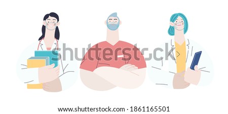 Medical insurance -best doctors -modern flat vector concept digital illustration - medical specialists - doctors and nurses portraits, team of doctors concept, medical office or laboratory