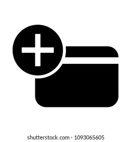 Medical insurance card icon, isolated on white background
