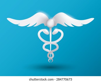 Medical insurance design over blue background, vector illustration.